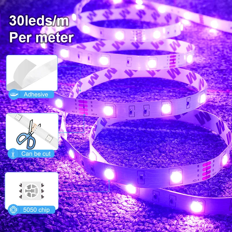 LED Strip with Remote, Color-Changing RGB Tape Lights for TV Backlight